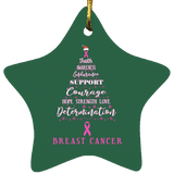 Breast Cancer Awareness Star Decoration