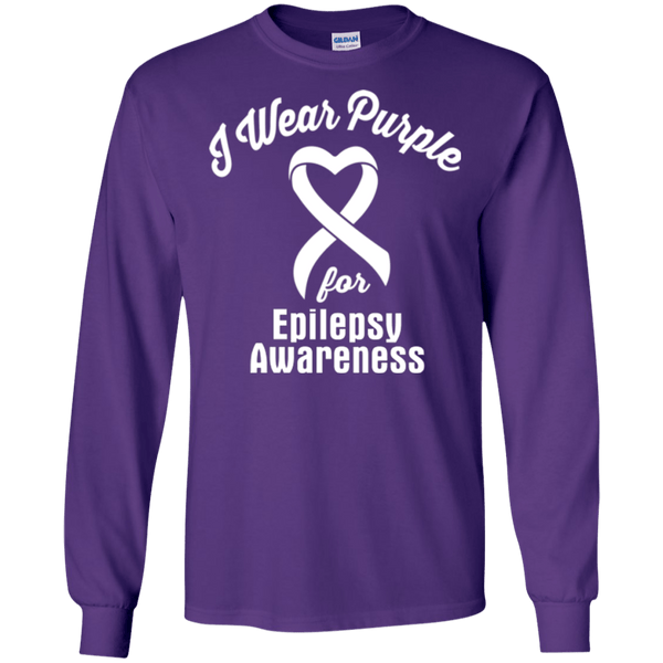 I Wear Purple for Epilepsy Awareness... Long Sleeved T-Shirt