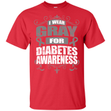 I Wear Gray for Diabetes Awareness! T-shirt