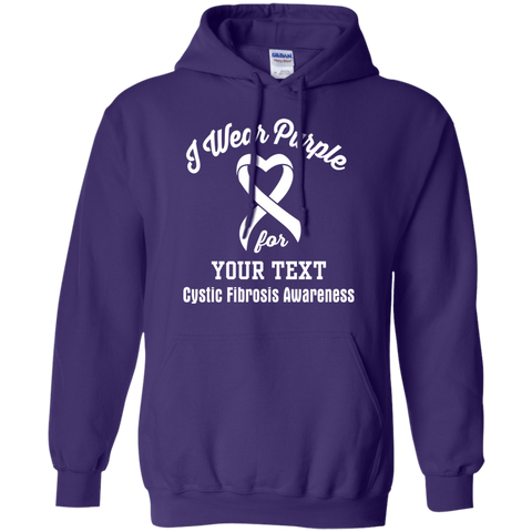I Wear Purple For Cystic Fibrosis.. Customizable Hoodie - The Awareness Store