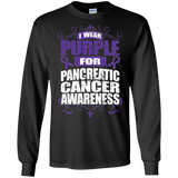 I Wear Purple for Pancreatic Cancer Awareness! Long Sleeve T-Shirt