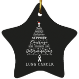 Lung Cancer Awareness Star Decoration
