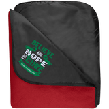 Fleece & Poly Travel Blanket - Believe & Hope for a cure....