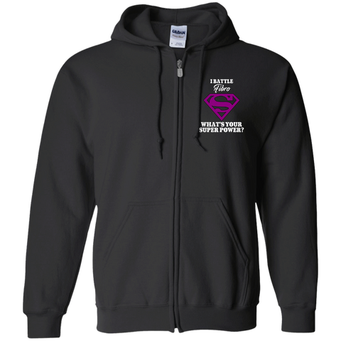 I Battle Fibromyalgia... Zip Up Hoodie - The Awareness Store