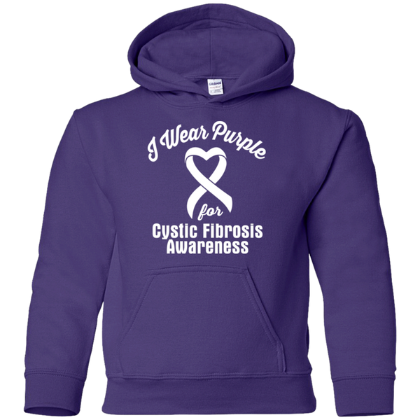 I Wear Purple for Cystic Fibrosis... KIDS Hoodie