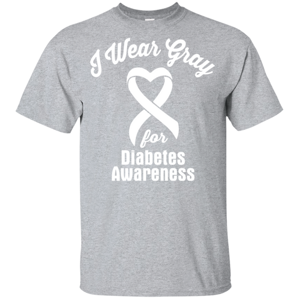 I wear Gray! Diabetes Awareness KIDS t-shirt