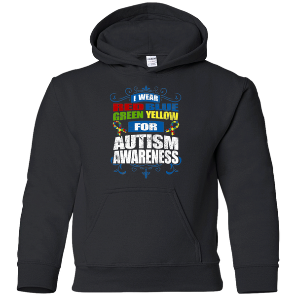 I Wear Colours for Autism Awareness! KIDS Hoodie