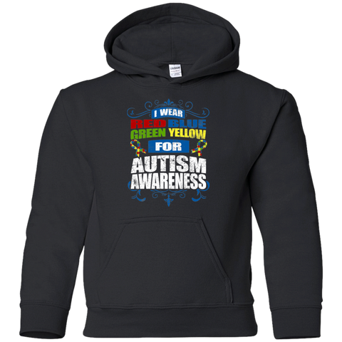 I Wear Colours for Autism Awareness! KIDS Hoodie - The Awareness Store