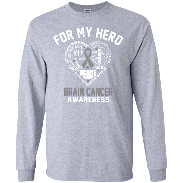 For My Hero! Brain Cancer Awareness Long Sleeve Collection