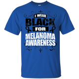 I Wear Black for Melanoma Awareness! KIDS t-shirt