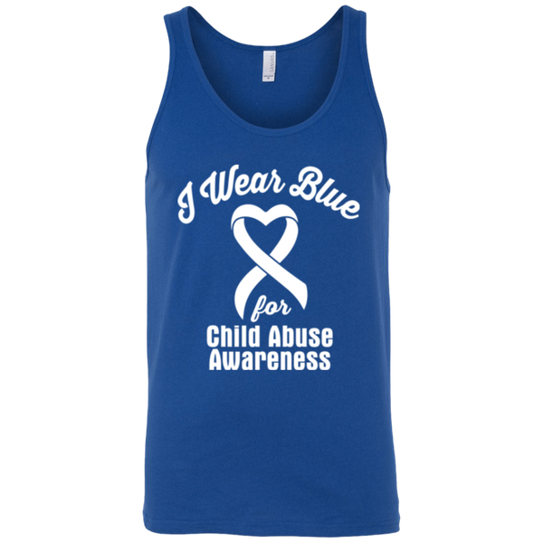 I Wear Blue! Child Abuse Awareness Tank Top