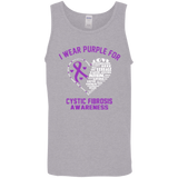 I Wear Purple for Cystic Fibrosis Awareness Tank Top