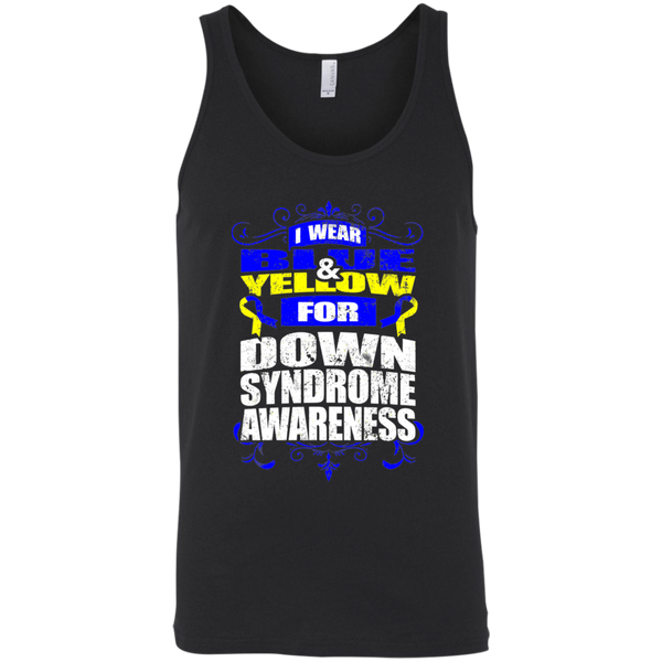 I Wear Blue & Yellow for Down Syndrome Awareness! Tank Top