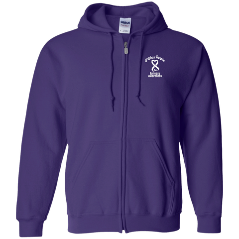 I Wear Purple for Epilepsy! Zip up Hoodie - The Awareness Store