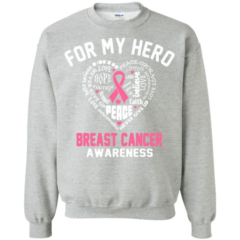 For My Hero! Breast Cancer Awareness Long Sleeve - The Awareness Store