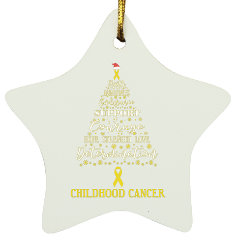 Childhood Cancer Awareness Star Decoration