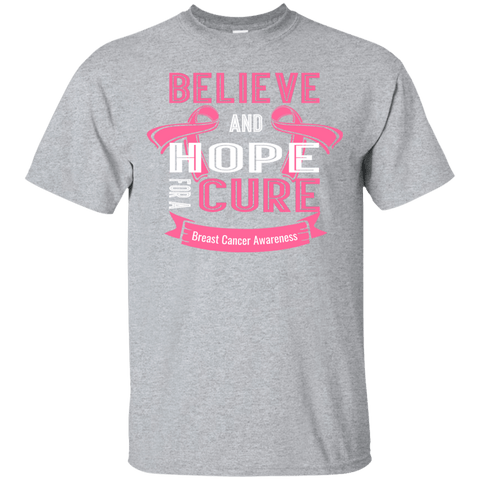 Believe & Hope Breast Cancer Awareness T-Shirt - The Awareness Store