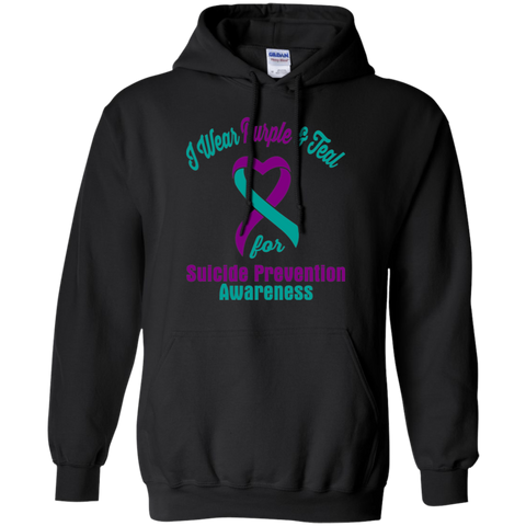 I Wear Purple & Teal!! Suicide Prevention Awareness Hoodie - The Awareness Store