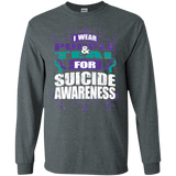 I Wear Teal & Purple for Suicide Awareness! Long Sleeve T-Shirt
