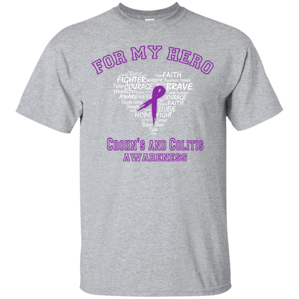 For my Hero...Crohn's & Colitis Awareness T-Shirt