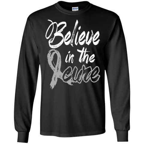 Believe in the cure! Brain Cancer Awareness Long Sleeve Collection - The Awareness Store