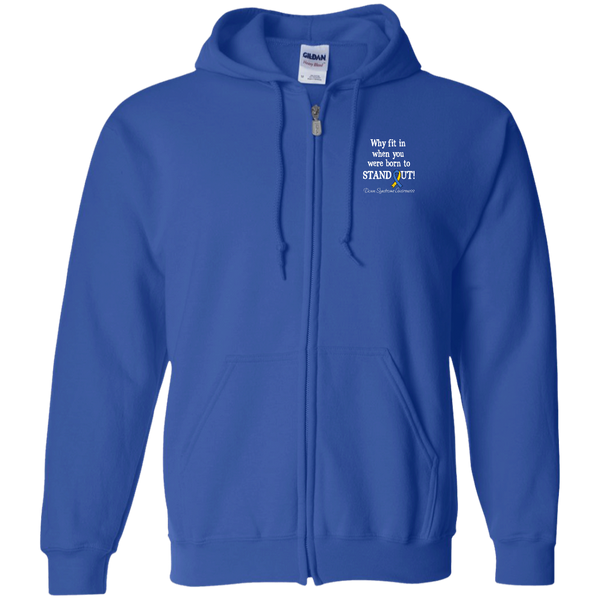 Born to stand out! Down Syndrome Zip up Hoodie