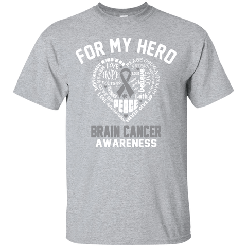 For my Hero! Brain Cancer Awareness T-Shirt - The Awareness Store