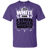 I Wear White for Lung Cancer Awareness! KIDS t-shirt