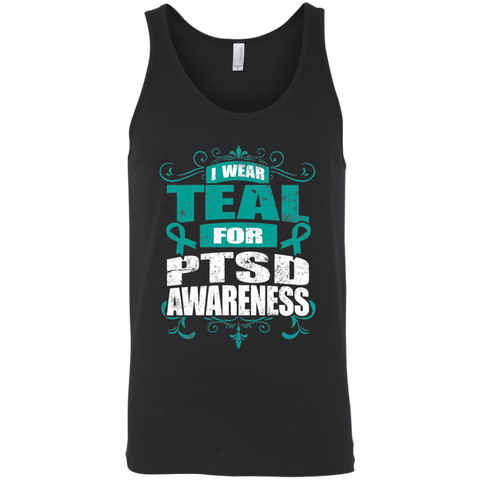 I Wear Teal for PTSD Awareness! Tank Top - The Awareness Store