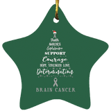 Brain Cancer Awareness Star Decoration