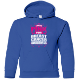 I Wear Pink for Breast Cancer Awareness! KIDS Hoodie