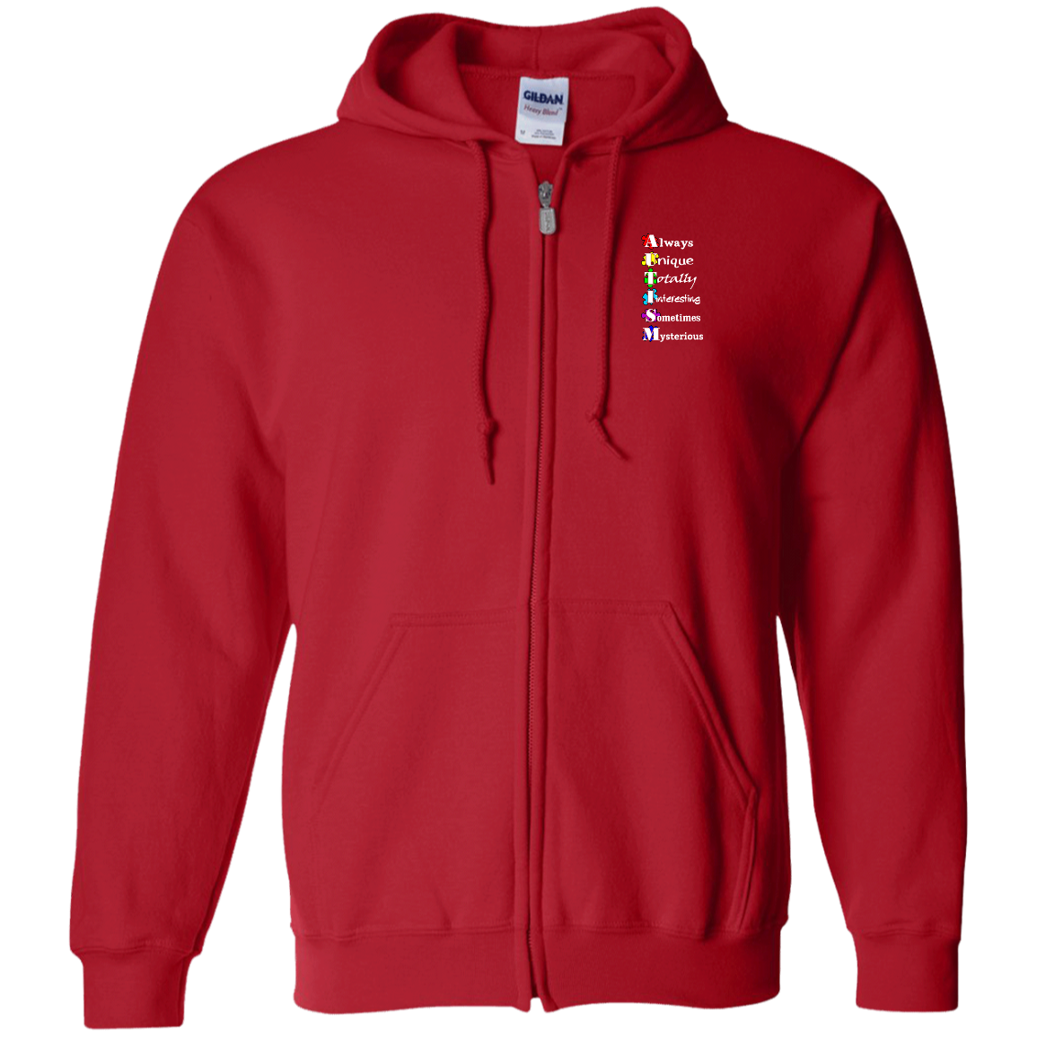Always Unique Autism Awareness Zip Up Hoodie The Awareness Store