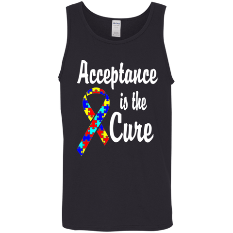 Acceptance is the Cure - Autism Awareness Unisex Tank Top - The Awareness Store
