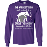 The hardest thing! Alzheimer's Awareness Long Sleeve T-Shirt