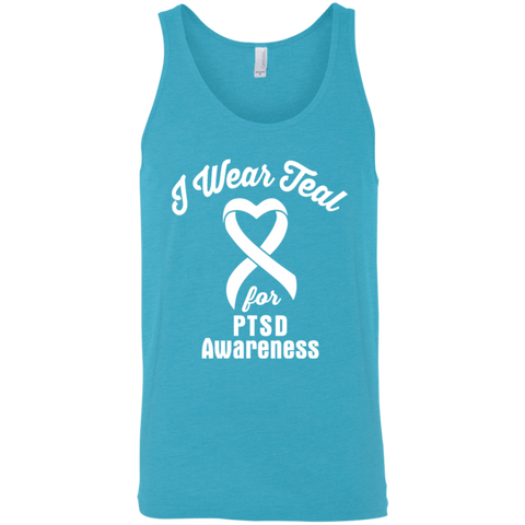 I Wear Teal! PTSD Awareness Tank Top - The Awareness Store