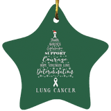 Lung Cancer Awareness Star Decoration