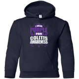 I Wear Purple for Colitis Awareness! KIDS Hoodie