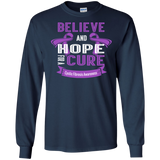 Believe & Hope for a Cure Cystic Fibrosis Awareness Long sleeve & Sweater