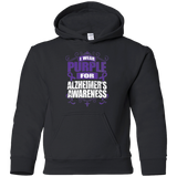 I Wear Purple for Alzheimer's Awareness! KIDS Hoodie