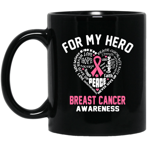 For My Hero! Breast Cancer Awareness Mug - The Awareness Store