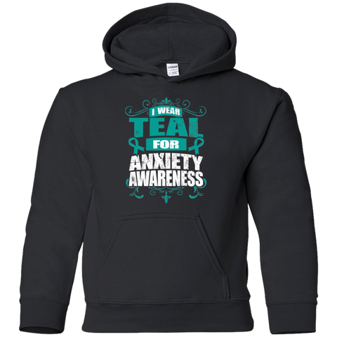 I Wear Teal for Anxiety Awareness! KIDS Hoodie - The Awareness Store