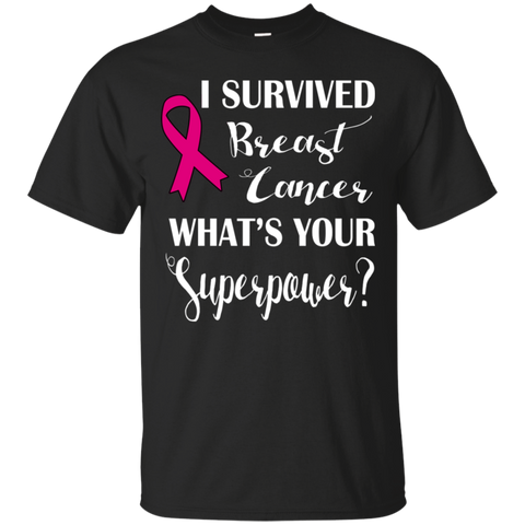 I Survived Breast Cancer! T-Shirt - The Awareness Store