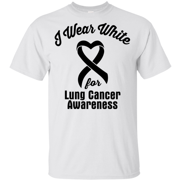 I Wear White! Lung Cancer Awareness KIDS t-shirt