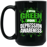 I Wear Green for Depression Awareness! Mug