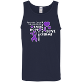 Faith Hope Love Courage Pancreatic Cancer Awareness Tank Top