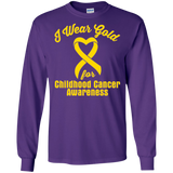 I Wear Gold! Childhood Cancer Awareness Long Sleeve T-Shirt