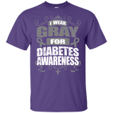 I Wear Gray for Diabetes Awareness! T-shirt