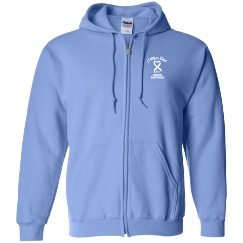 I Wear Teal for Anxiety! Zip up Hoodie
