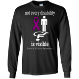 Not every disability is visible! Crohn’s & Colitis Awareness Long Sleeve T-Shirt