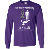 Not every disability is visible! Parkinson's Awareness Long sleeved T-Shirt